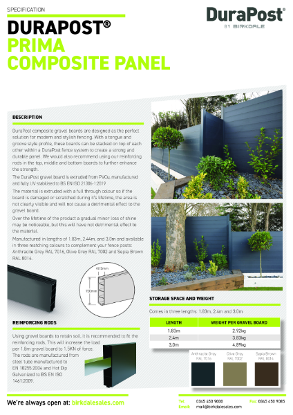 DuraPost Prima Composite Panel