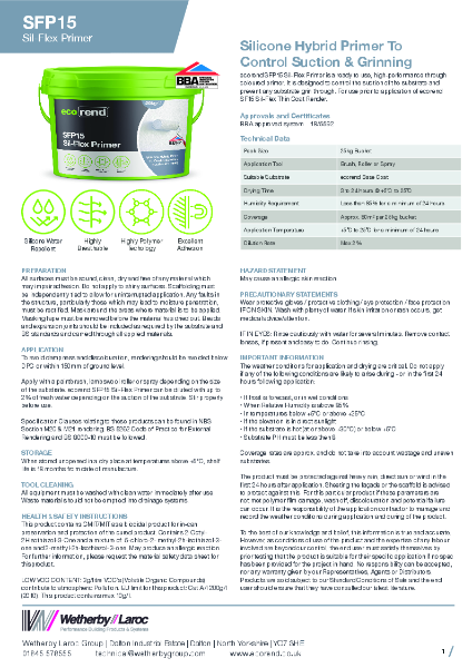 ecorend SFP15 Sil-Flex Primer  - TDS