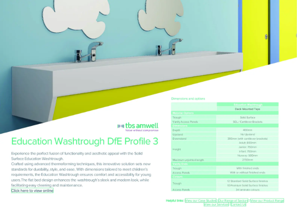 DfE 3 Education Washtrough