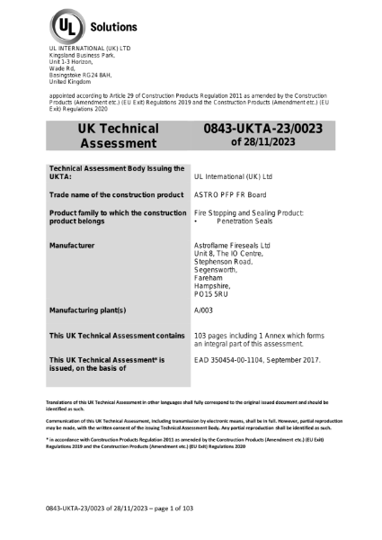 Astro PFP FR Boards (UKTA)