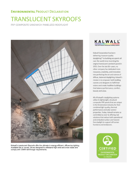 Environmental Product Declaration - Kalwall Skyroofs