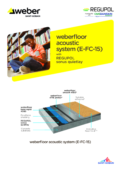 CMS Danskin Acoustics Weberfloor Acoustic System E-FC-15 Datasheet