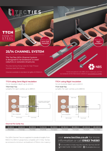 25/14 channel system for fixing to (STEEL SFS) datasheet