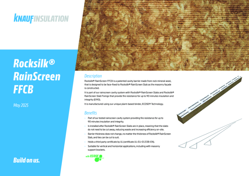 Knauf Insulation Rocksilk® Rainscreen FFCB - Product Datasheet