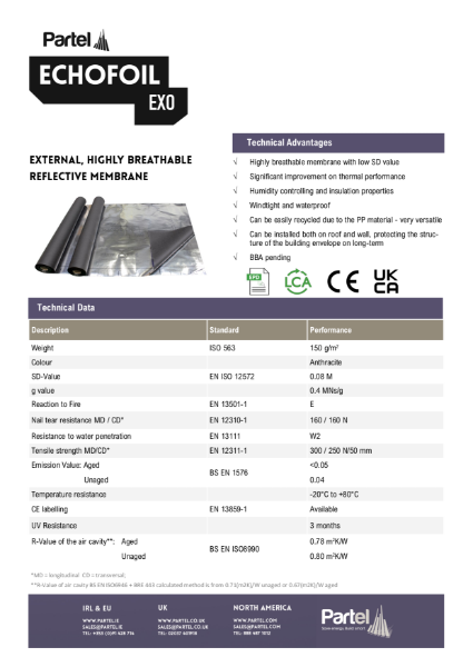 ECHOFOIL EXO Technical Data Sheet