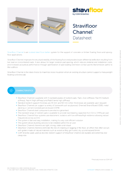 Stravifloor Channel Datasheet