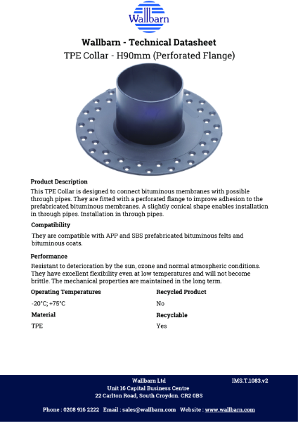 Datasheet - TPE Collar 90mm(H)