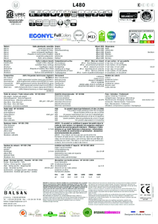Technical Specifications L480