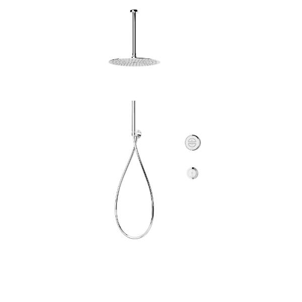 Incite Divert Concealed Hand Shower with Ceiling Fixed Heads with Remote HP/Combi or Remote GP