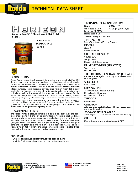 Rodda TDS Horizon 513501 GL1 ALL