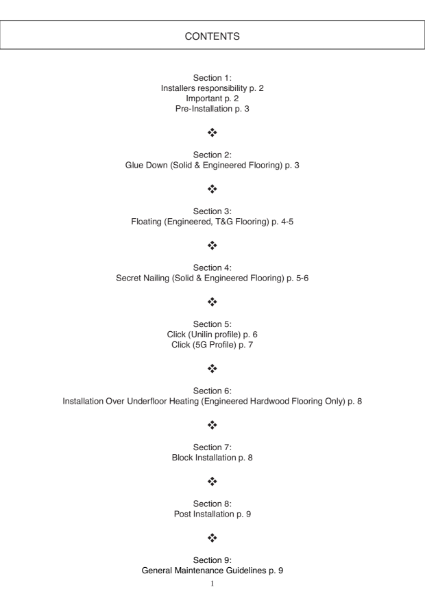 Hardwood Flooring installation instructions