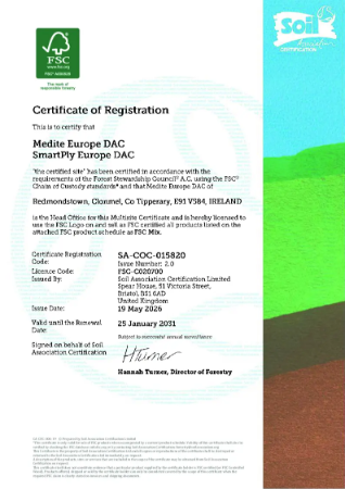 MEDITE SMARTPLY FSC CERTIFICATE