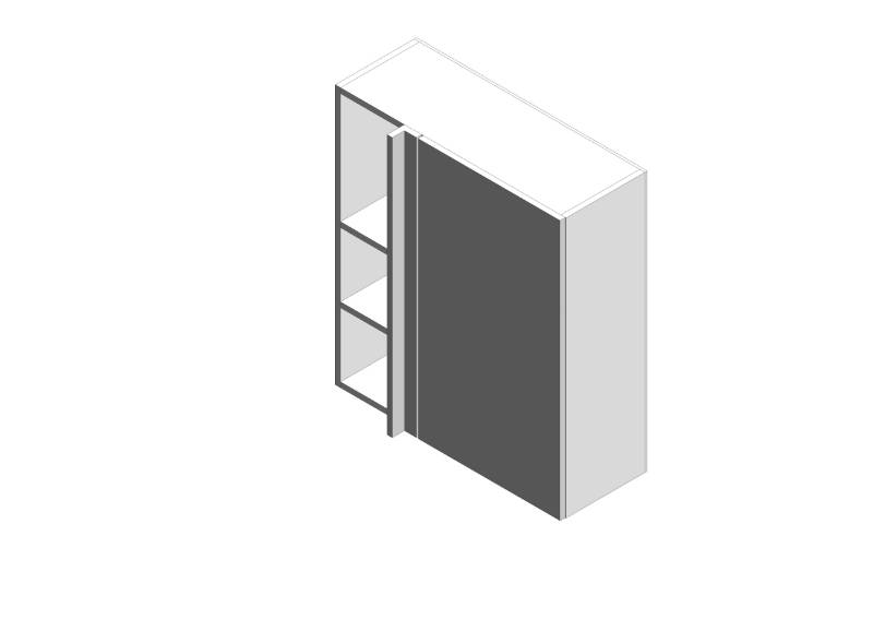 Linear Corner Wall Cabinets - Tall