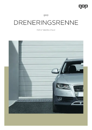 Dreneringsrenne Product Brochure