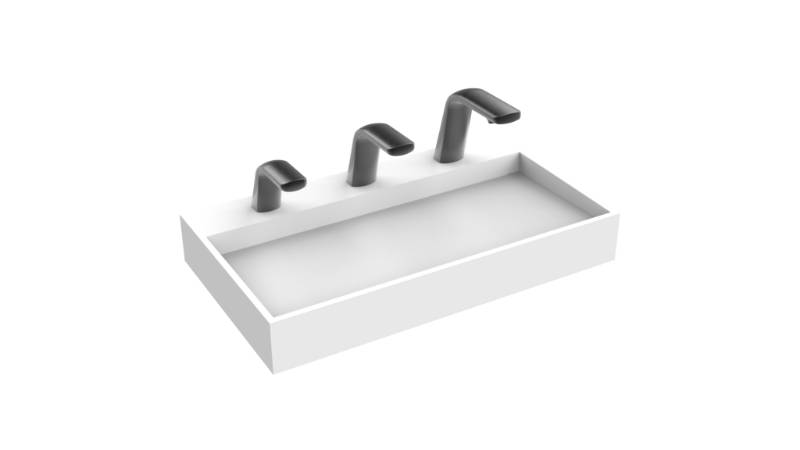 Ribbon Basin UK - Wall-mounted washbasin