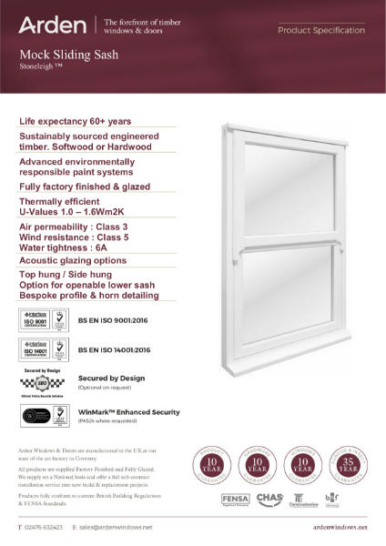 Stoneleigh - Timber Mock Sliding Sash