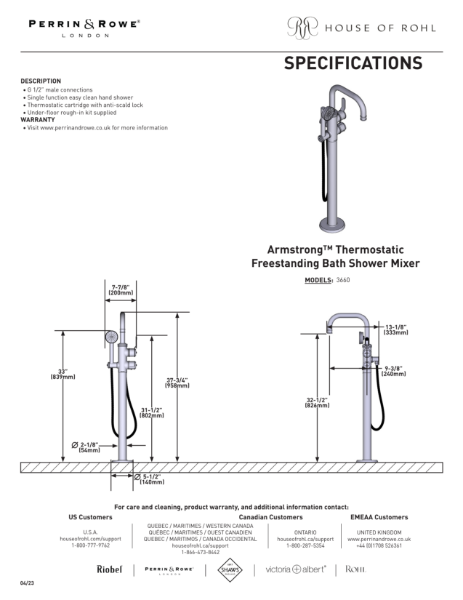 Armstrong Freestanding Bath Shower Mixer