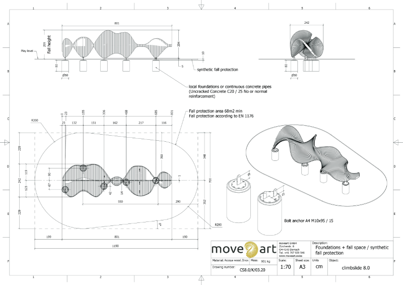 Climbslide 8.0 K Drawing Foundation Plan