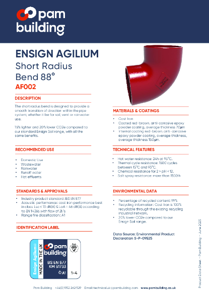 AF002 - Short Radius Bend 88°