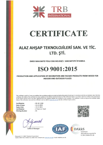 QA Certificate