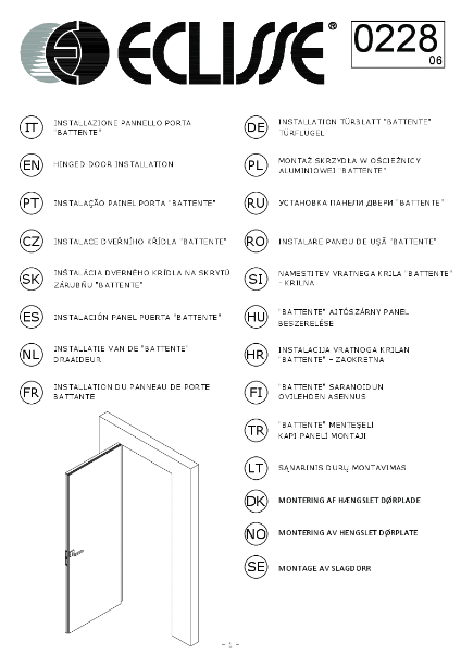 603022806 40 degree door installation instruction
