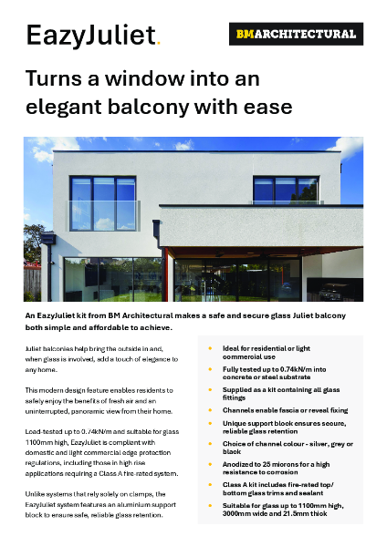 EazyJuliet Glass Balcony Kits