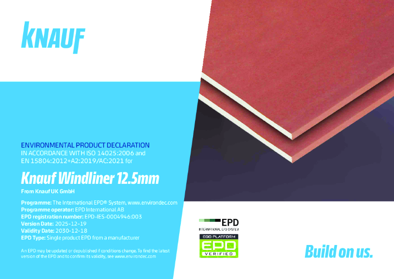 Knauf Windliner 12.5mm EPD