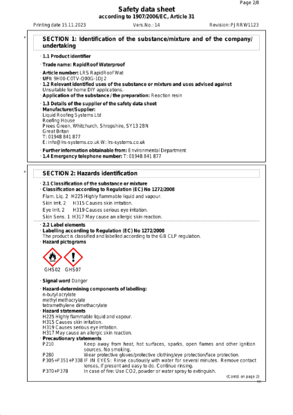 MSDS - RapidRoof Pro
