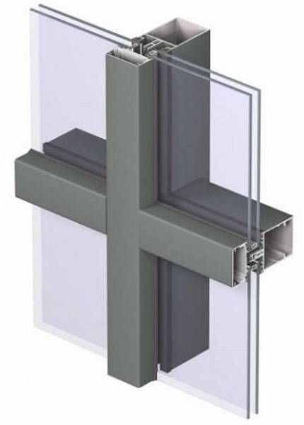 Aluminium CW 60 Stick Curtain Wall 