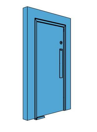 Single Metal Double Action Swing Door