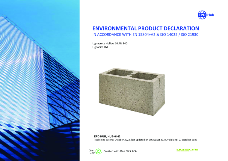 EPD Lignacrete Hollow 140 10.4N