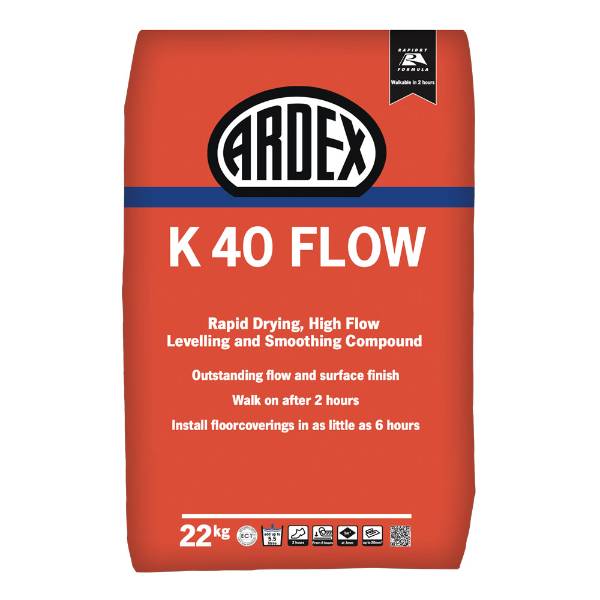 Ardex K 40 Rapid Drying High Flow Levelling And Smoothing Compound - Very smooth self levelling compound