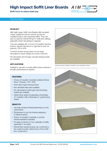 AIM High Impact Soffit Liner Boards Technical Guide 2022