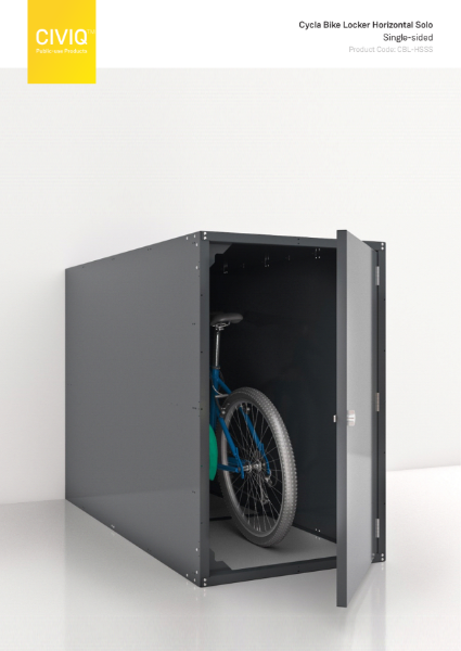 Cycla Bike Locker Horizontal Solo Single-Sided