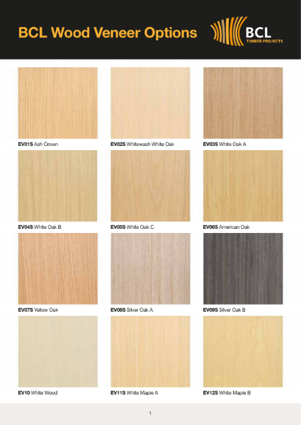 BCL - Wood Veneer Options