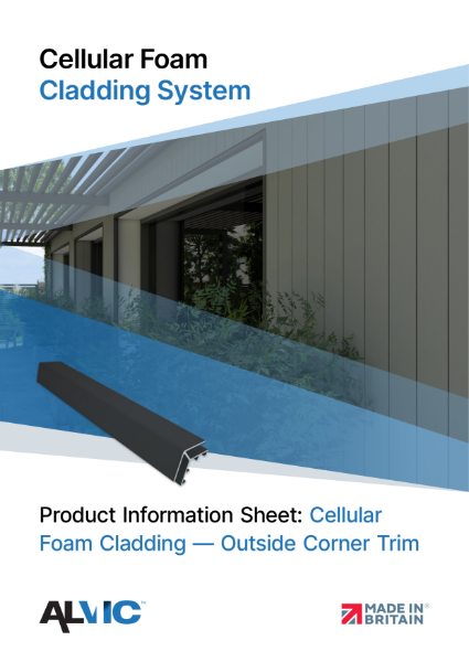 Product Information Sheet: Outside Corner Trims - Cellular Foam Cladding System