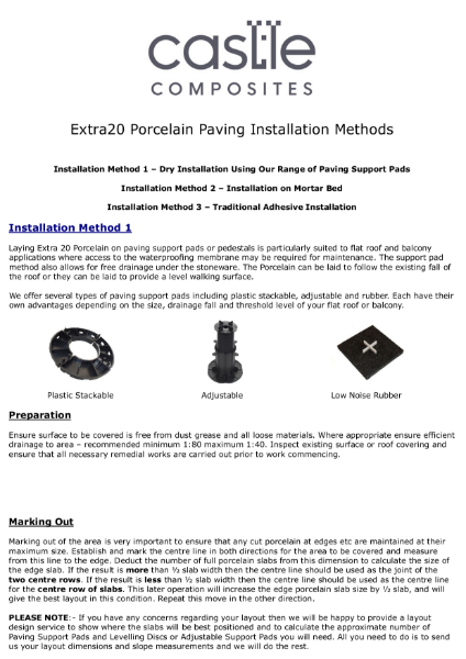 Porcelain Paving - Install Guide