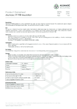 PD107FR-Alumasc FF PIR Insulation