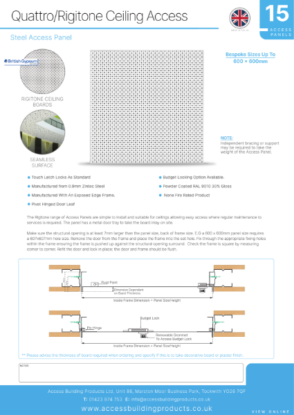 QUATTRO RIGITONE Brochure