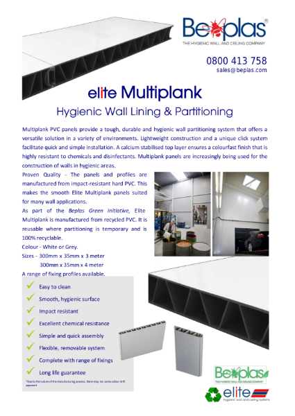 Beplas Multiplank Partitioning System