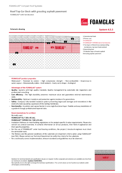 4.5.5 Roof Top Car Deck with grouting asphalt pavement