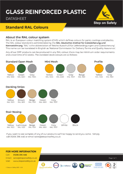 GRP - Standard RAL Colours