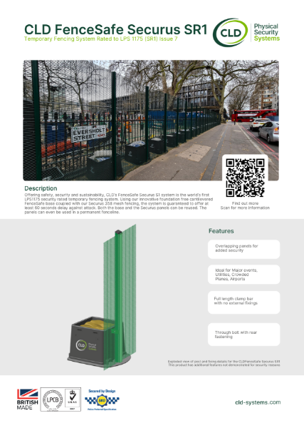 CLD FenceSafe Securus SR1 Data Sheet