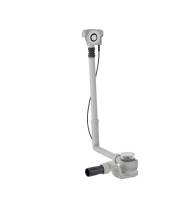 Geberit bathtub drain with push actuation PushControl, d52, height 60 cm, with ready-to-fit-set and straight connector