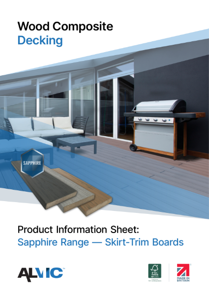 Skirt Trim Boards - Sapphire Decking Range - Product Information Sheet - Alvic Plastics