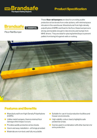 Floor Rail Bumper - Brandsafe Spec Sheet