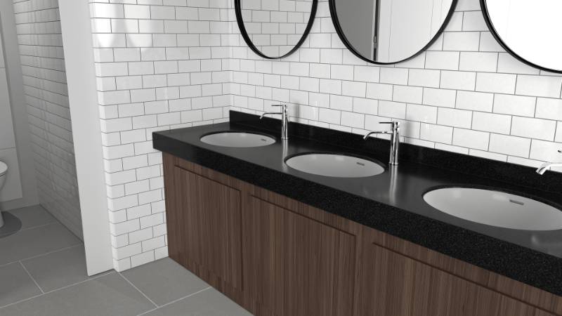 Solid Surface Vanity - Vanity Unit 