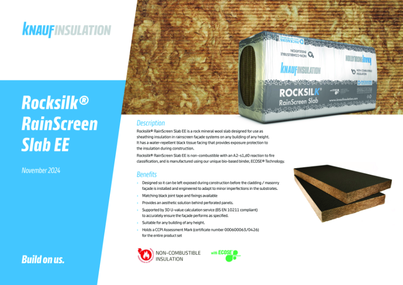 Rocksilk® RainScreen Slab EE – Datasheet