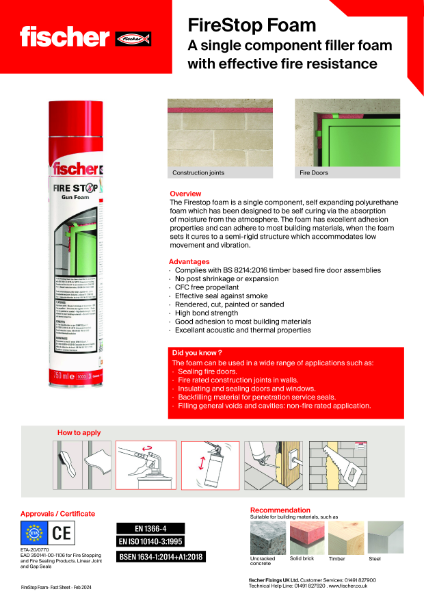 Fire Stop Foam Brochure