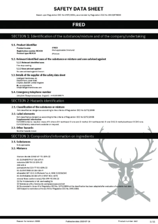 Fred - Safety Data Sheet